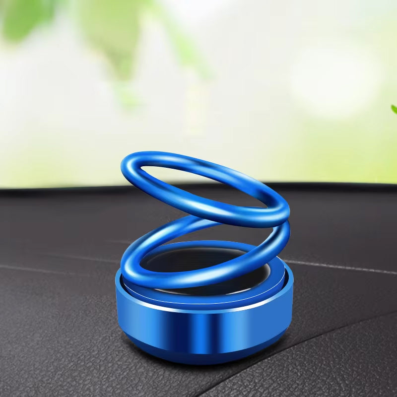 Double Rings Car Air Freshener, Rotary Metal Suspension