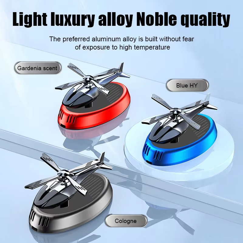 Car Air Freshener Ornament, Solar Rotating Aircraft