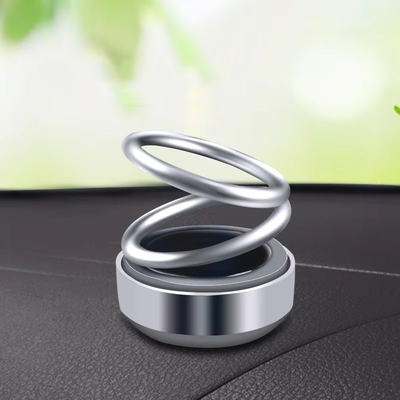 Double Rings Car Air Freshener, Rotary Metal Suspension