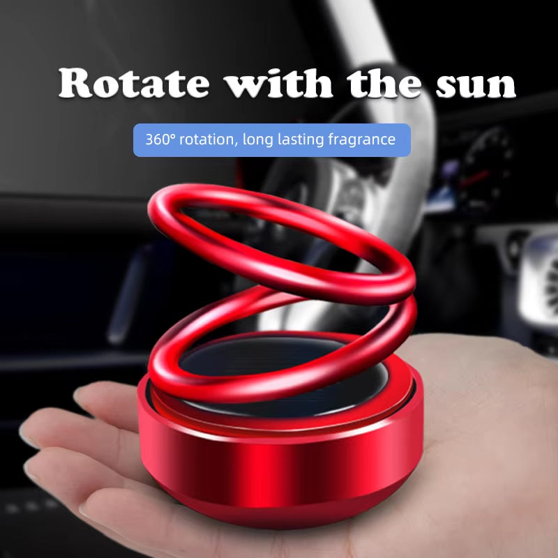 Double Rings Car Air Freshener, Rotary Metal Suspension