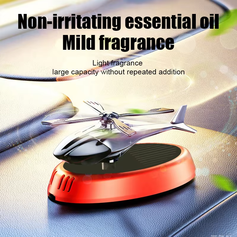 Car Air Freshener Ornament, Solar Rotating Aircraft