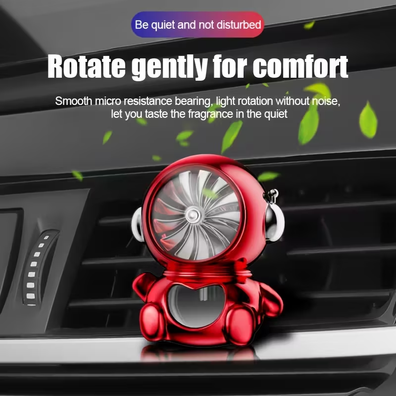 Astronaut Car Vent Air Freshener with Rotating Fan