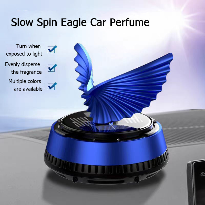 Car Air Freshener Ornament, Solar Rotating Eagle
