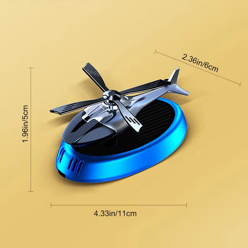 Car Air Freshener Ornament, Solar Rotating Aircraft