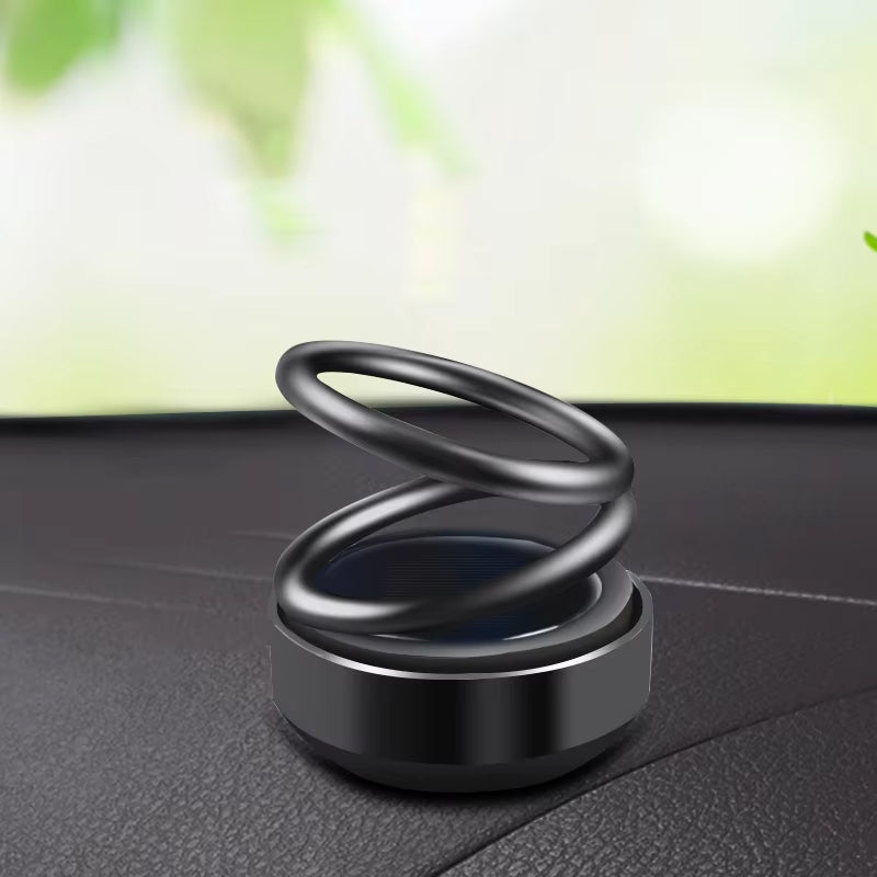 Double Rings Car Air Freshener, Rotary Metal Suspension