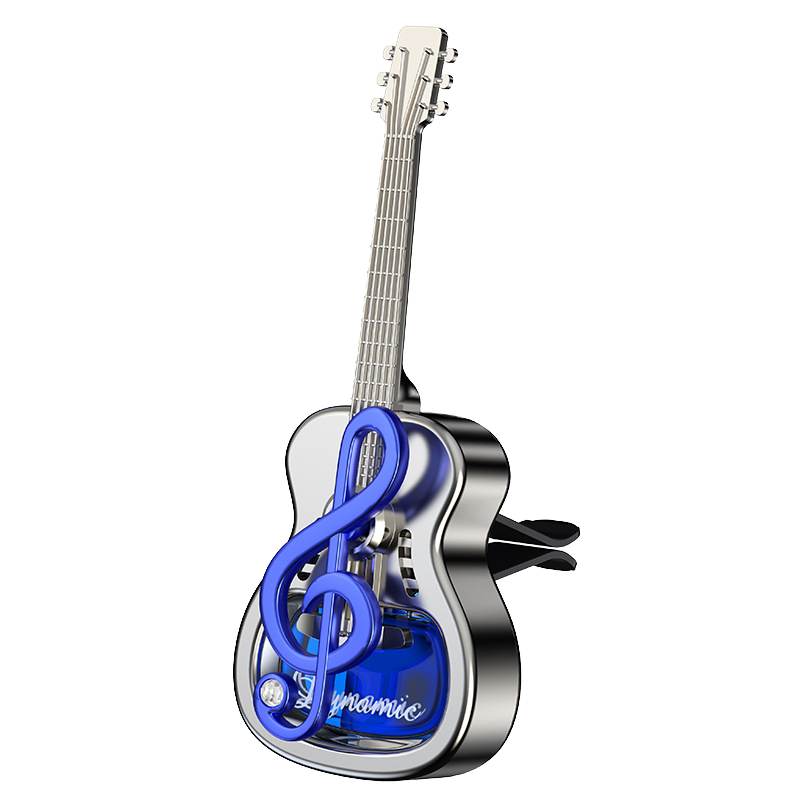 Guitar-Shaped Car Vent Diffuser, Natural Wood Clip